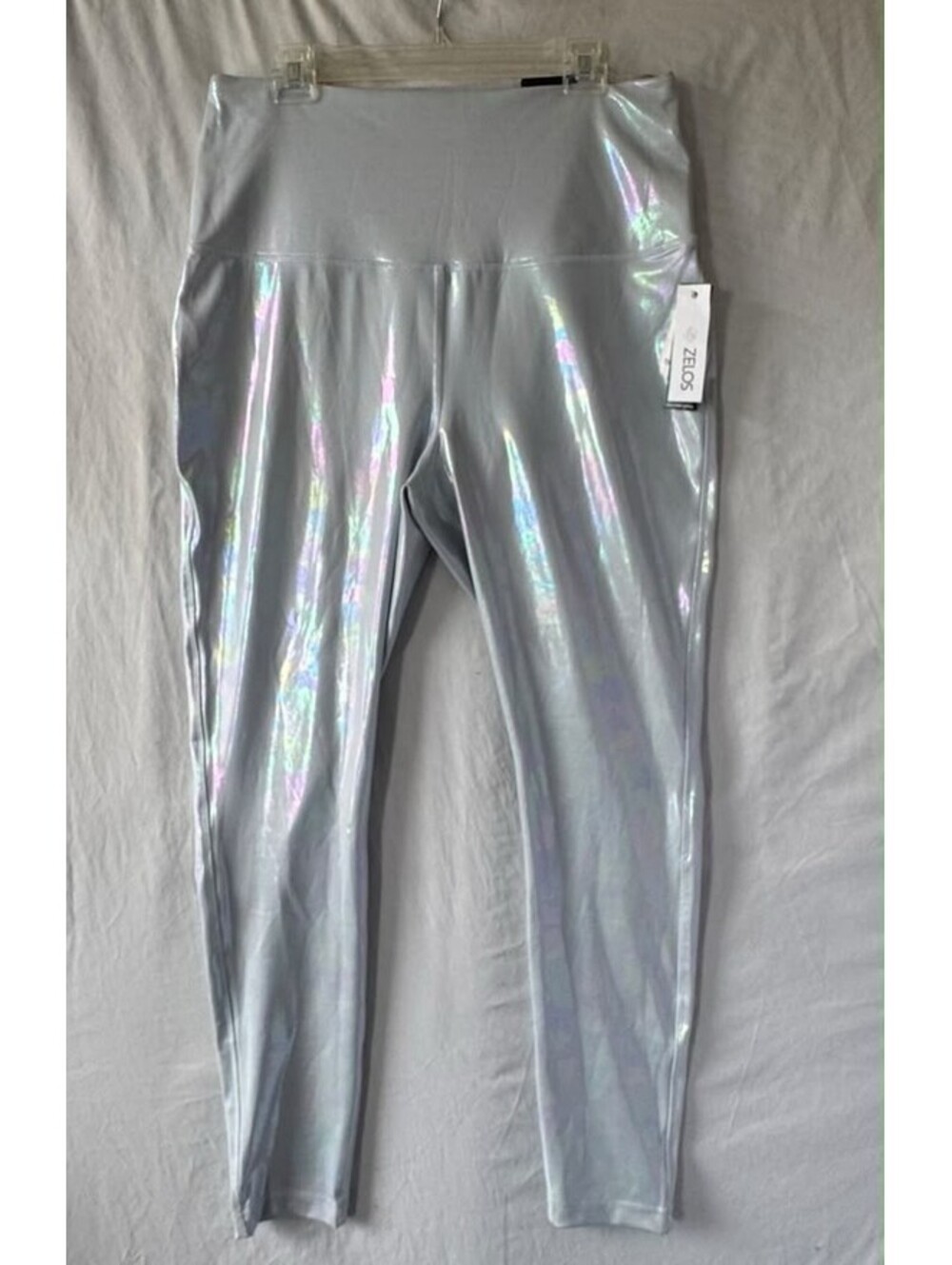Zelos Leggings XL Womens Gray Iridescent Holographic Shine Tight NWT XL